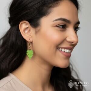 Mexican earrings Leaf desing